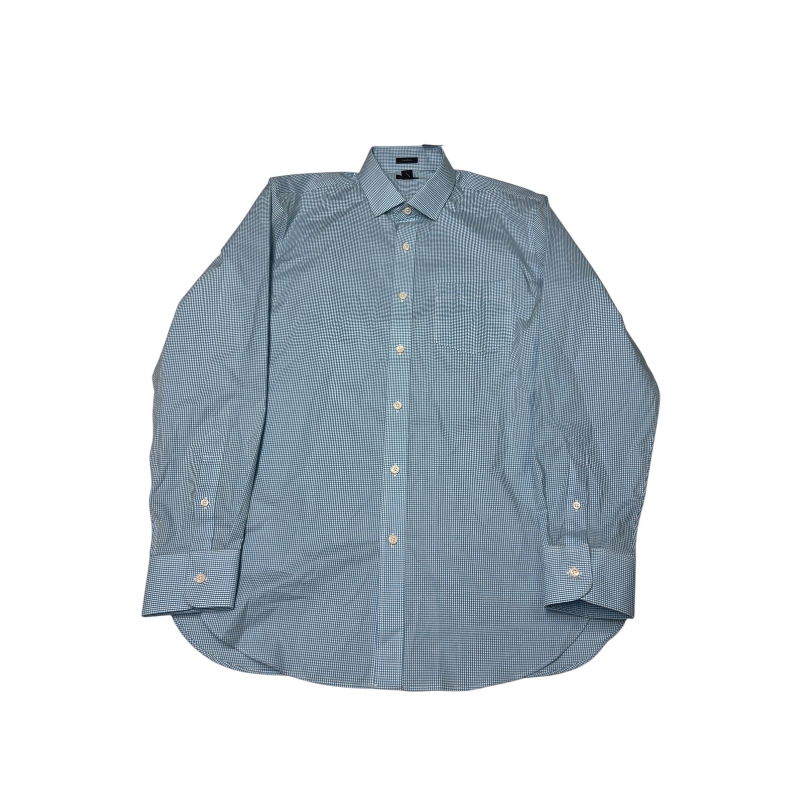 Nwt J.Crew Thompson Mens Blue Gingham Stretch Wrinkle Free Dress Shirt Size M
